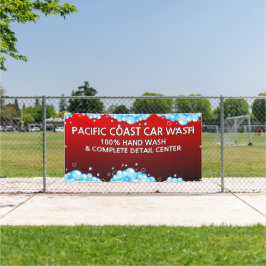 Lona Personalizar Bubbly Red Car Wash Business