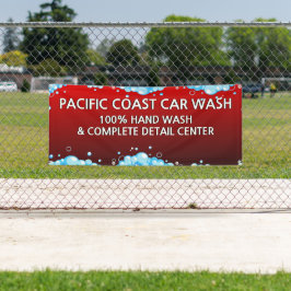 Lona Personalizar Bubbly Red Car Wash Business