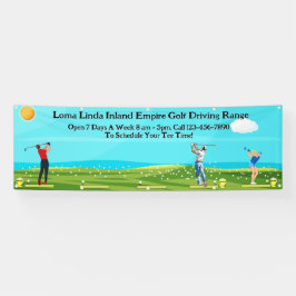 Lona Personalizar Campo de conducción de golf Escenario