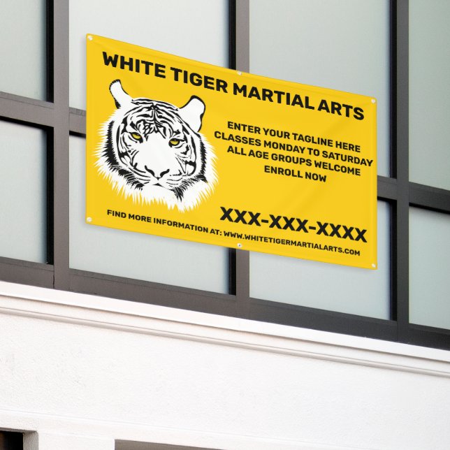 Lona Personalizar de Artes Marciales del Tigre Blanco P (Edificio exterior)