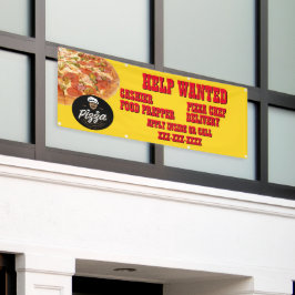 Lona Personalizar  de Pizza Ayuda a Tienda Buscada Logo