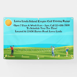 Lona Personalizar escena de negocio de campo de golf