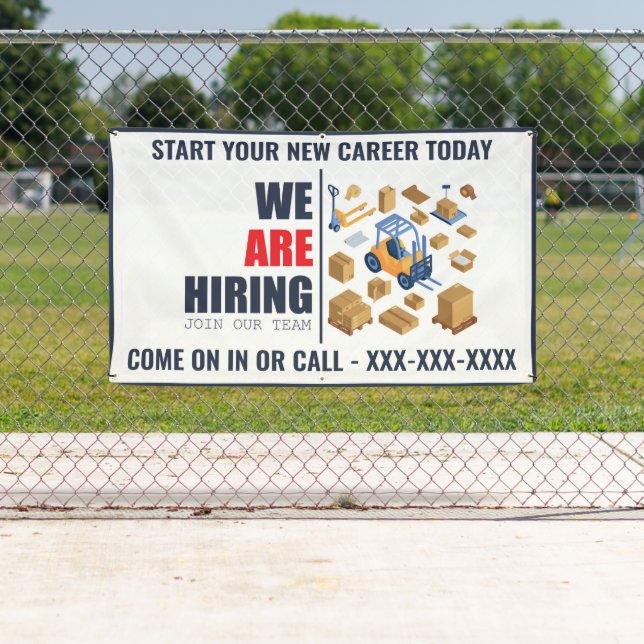 Lona Personalizar Estamos Contratando Un Cartel Grande  (In situ)