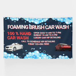 Lona Personalizar genérico de negocio de lavado de coch