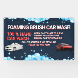 Lona Personalizar genérico de negocio de lavado de coch