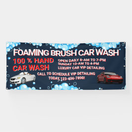 Lona Personalizar genérico de negocio de lavado de coch