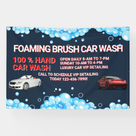 Lona Personalizar genérico de negocio de lavado de coch