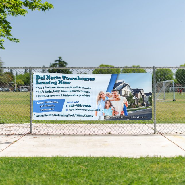 Lona Personalizar Generico Leasing Townhouses Apartment (in situ)