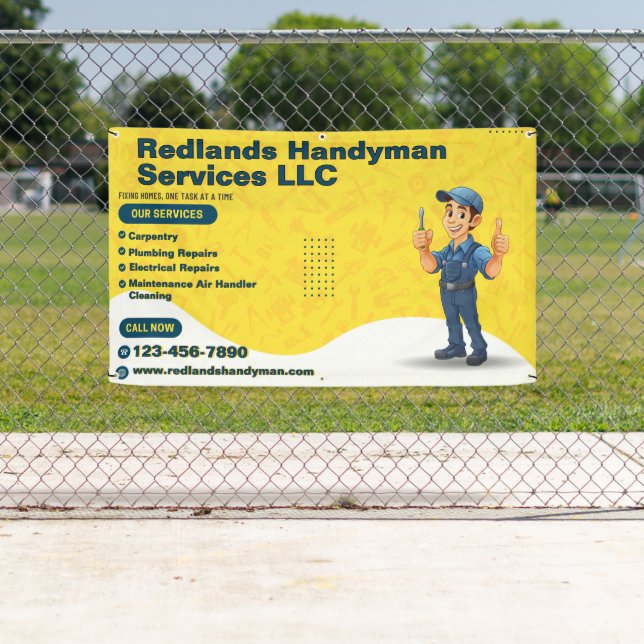 Lona Personalizar Handyman Business Promotion Fence (In situ)