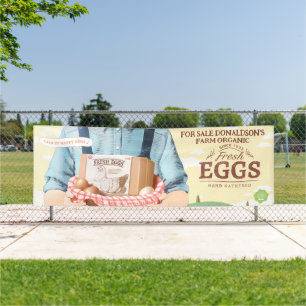 Lona Personalizar huevos orgánicos frescos de granja a 