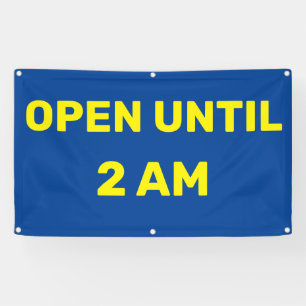 Lona Personalizar Negocio Abierto Hasta las 2AM
