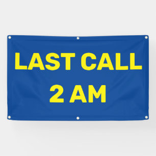 Lona Personalizar Negocio de Bar Pub Last Call 2AM