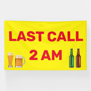 Lona Personalizar Negocio de Bar Pub Last Call 2AM