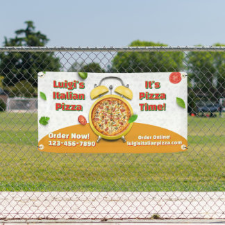 Lona Personalizar Negocio de Tienda de Pizza Italiana P