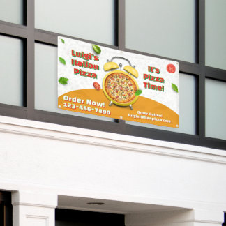 Lona Personalizar Negocio de Tienda de Pizza Italiana T