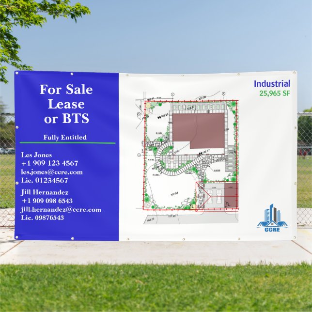 Lona Personalizar para alquiler de venta o logotipo de  (Afuera)