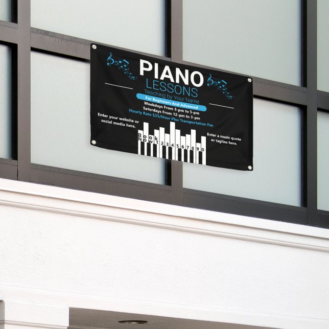 Lona Personalizar Piano Lecciones de Música Teacher Yar (Edificio exterior)