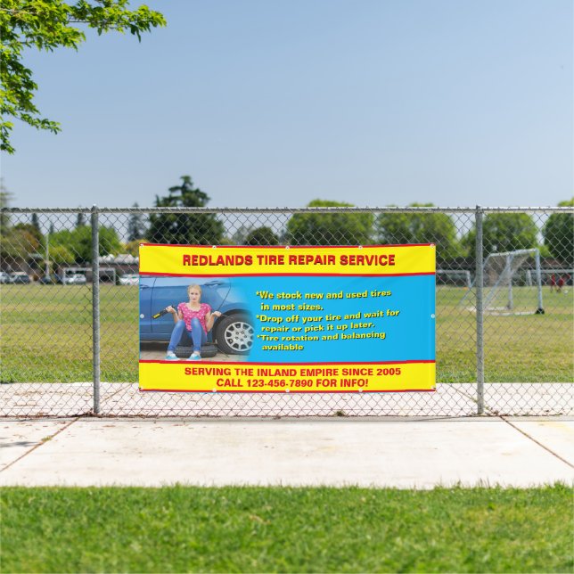 Lona Personalizar Reparación de Neumáticos Ver Foto Pro (in situ)