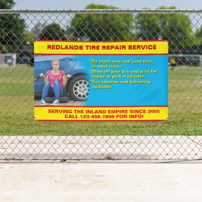 Lona Personalizar Reparación de Neumáticos Ver Foto Pro (In situ)