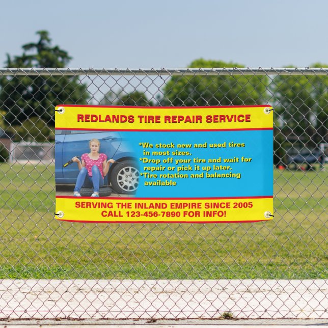 Lona Personalizar Reparación de Neumáticos Ver Foto Tex (in situ)