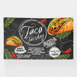 Lona Personalizar Restaurante Mexicano Taco Martes Gráf