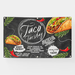 Lona Personalizar Restaurante Mexicano Taco Martes Gráf