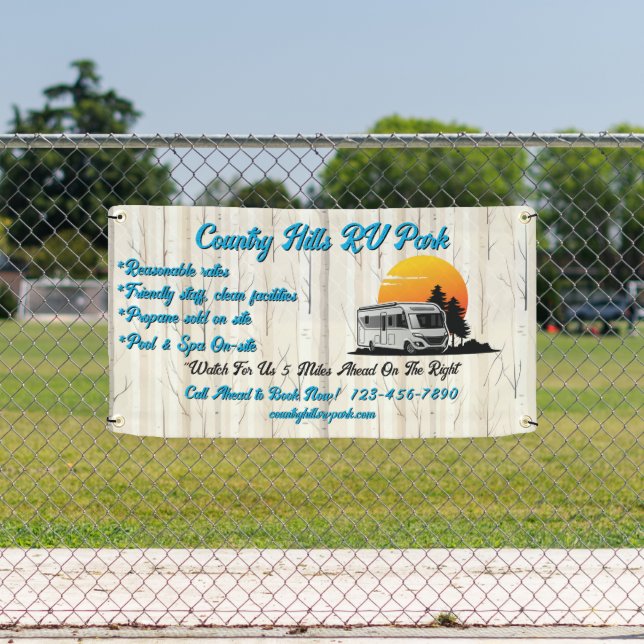 Lona Personalizar RV Park Campsite Highway (in situ)