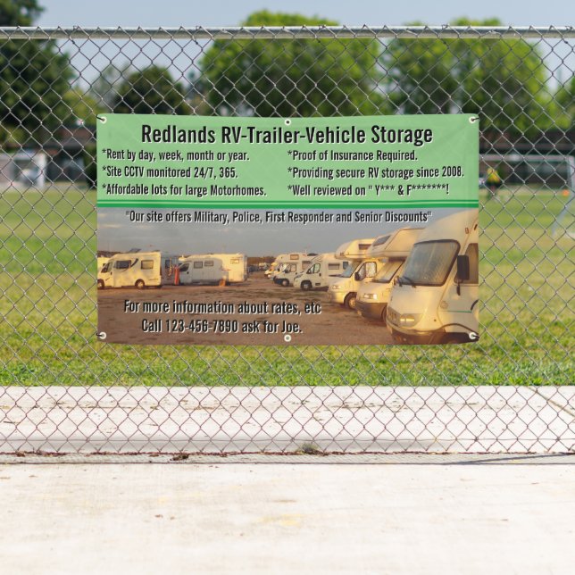 Lona Personalizar RV Trailer Vehículo Almacenamiento Lo (In situ)