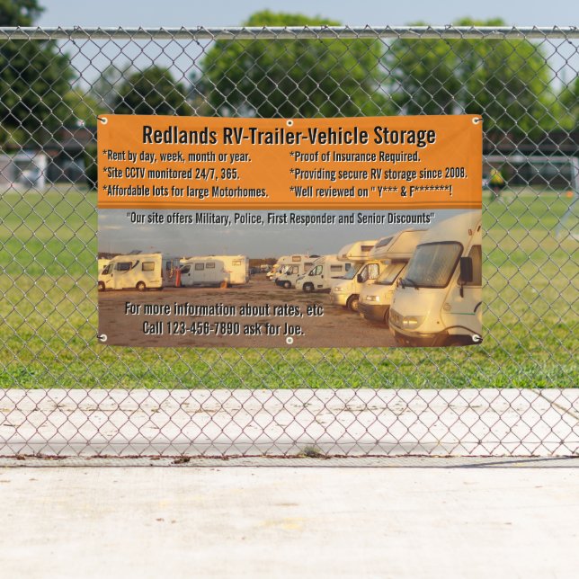 Lona Personalizar RV Trailer Vehículo Almacenamiento Lo (In situ)