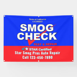 Lona Personalizar Star Certified Smog Test Automotive S