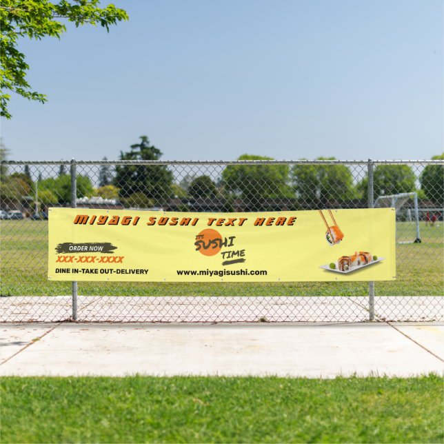 Lona Personalizar Sushi Bar Restaurante Publicidad Gran (In situ)
