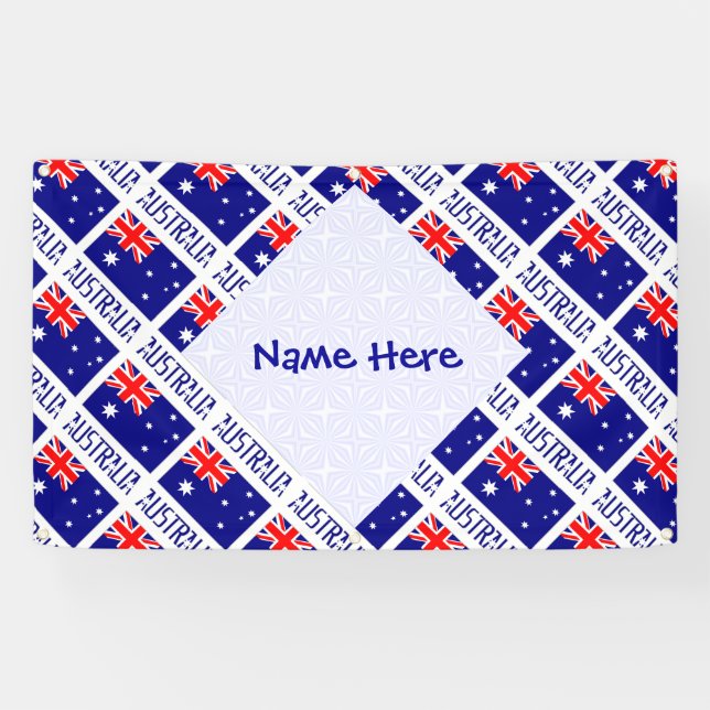 Lona Personalized Australia Flag Tiled (Horizontal)