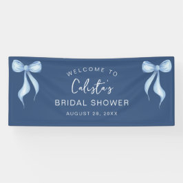 Lona Personalized Dusty Blue Bow Welcome Bridal Shower