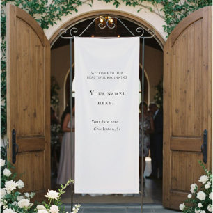 Lona Personalized Vinyl Wedding Welcome Sign