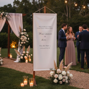 Lona Personalized Vinyl Wedding Welcome Sign