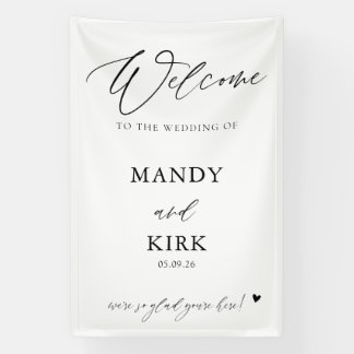 Lona Personalized Wedding Welcome Sign Banner