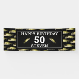 Lona Pesca de Bass 50. Feliz cumpleaños personalizado