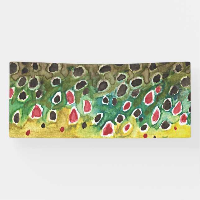 Lona Pesca de trucha marrón (Horizontal)