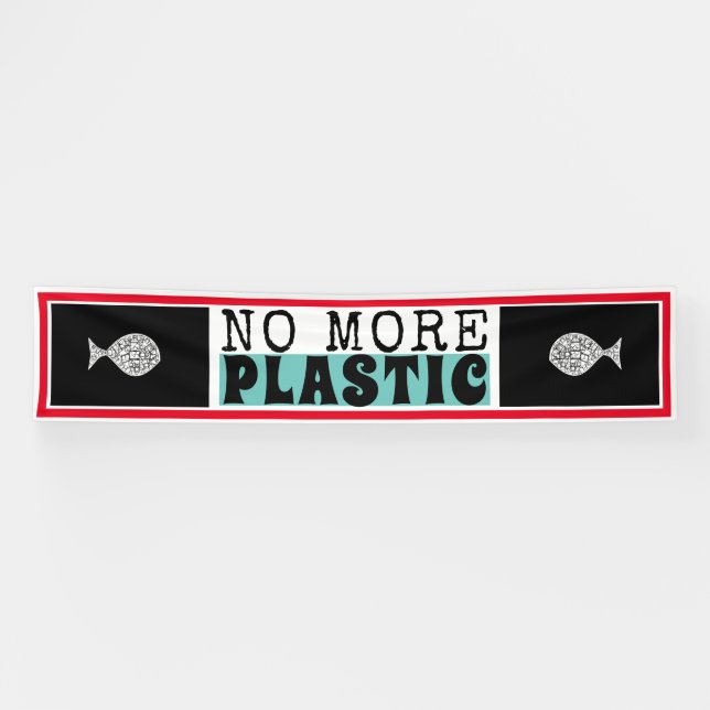 Lona Pescado plástico, cambio climático (Horizontal)