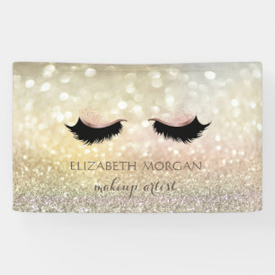 Lona Pestañas Postizas Glamurosas Bokeh Chic Modernas E