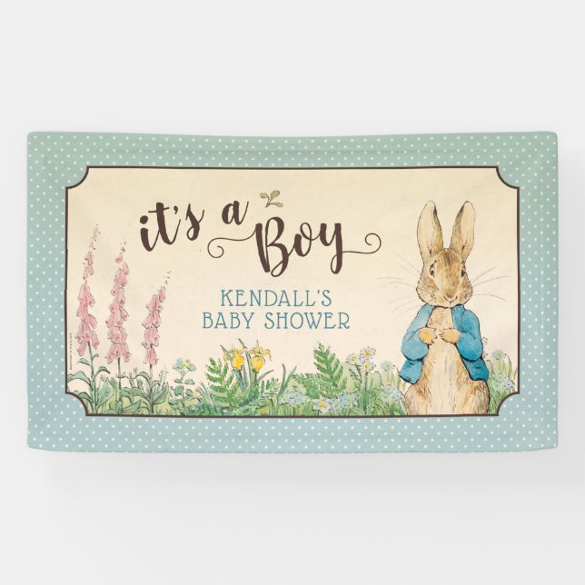 Lona Peter Rabbit | Boy Baby Shower (Horizontal)