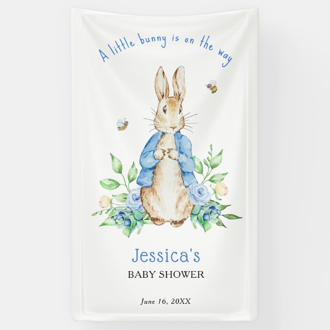 Lona Peter Rabbit Little Bunny Baby Shower (Vertical)