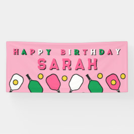 Lona Pickleball Feliz cumpleaños