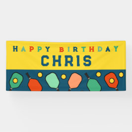 Lona Pickleball Feliz cumpleaños