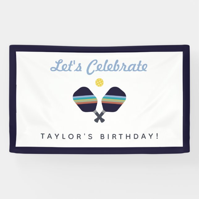 Lona Pickleball Fiesta Sports Dark Blue Striped Paddles (Horizontal)