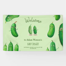 Pickles Cucumber Green Whimsical Baby Shower