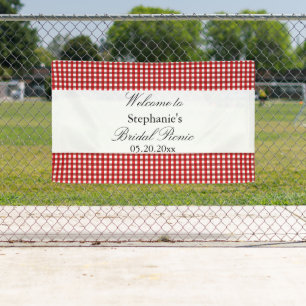 Lona Picnic del patrón de Gingham rojo y blanco