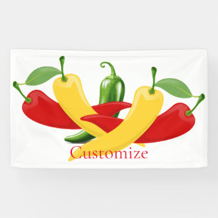 Lona Pimiento de chile verde amarillo rojo Thunder_Cove