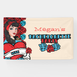 Lona Pin-para arriba chica, bandera del fiesta de