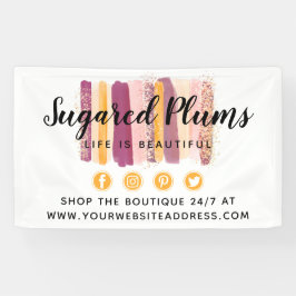 Lona Pinceladas de Acuarela de Moda Ciruela Púrpura y D